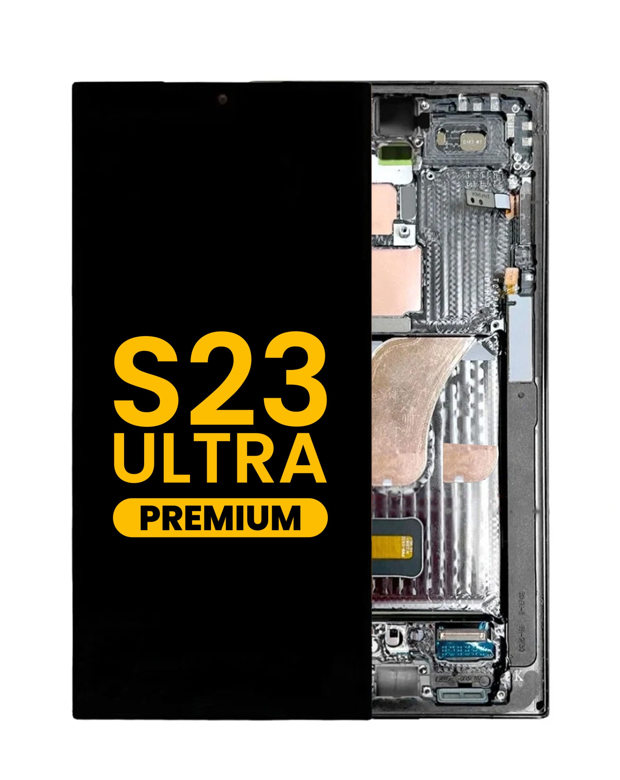 OLED Assembly with Frame for Galaxy S23 Ultra (S918) (PHANTOM BLACK) (Premium) image 0