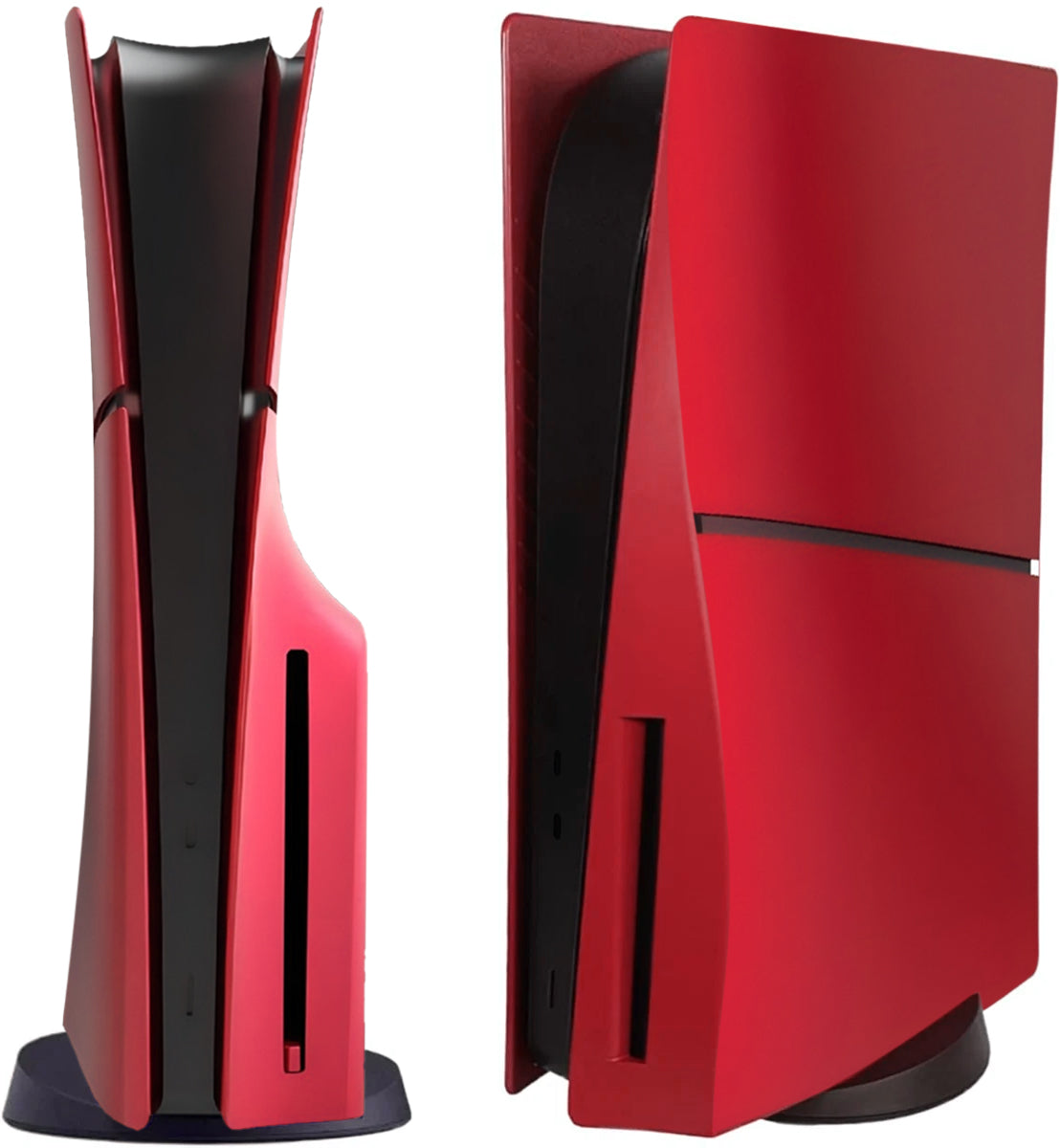 Faceplate Cover (RED) (4 Piece Set) for PlayStation 5 Slim Disc Edition (NO LOGO) (Only Ground Shipping) image 0
