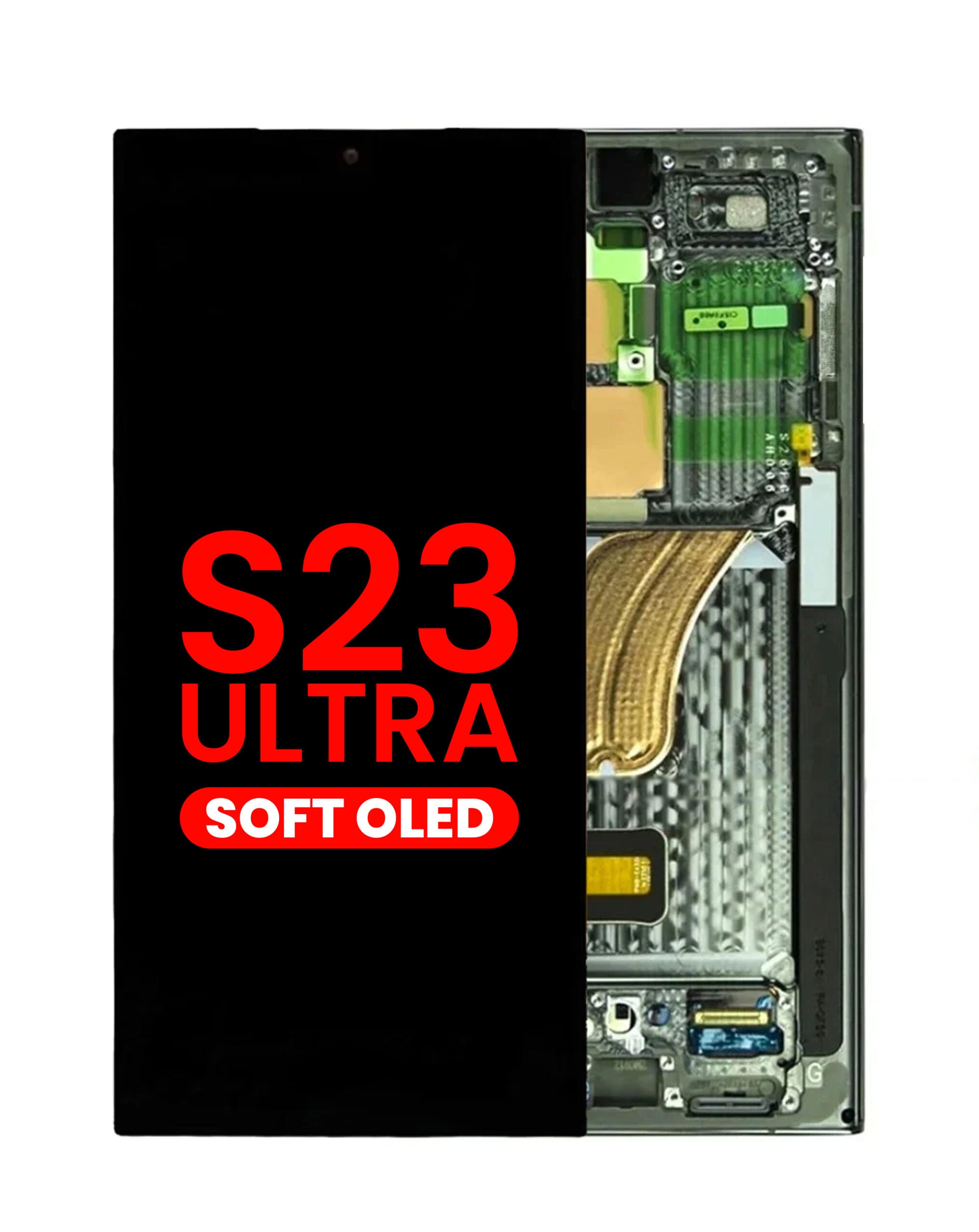 OLED Assembly with Frame for Galaxy S23 Ultra (S918) (GREEN) (Aftermarket OLED) image 0