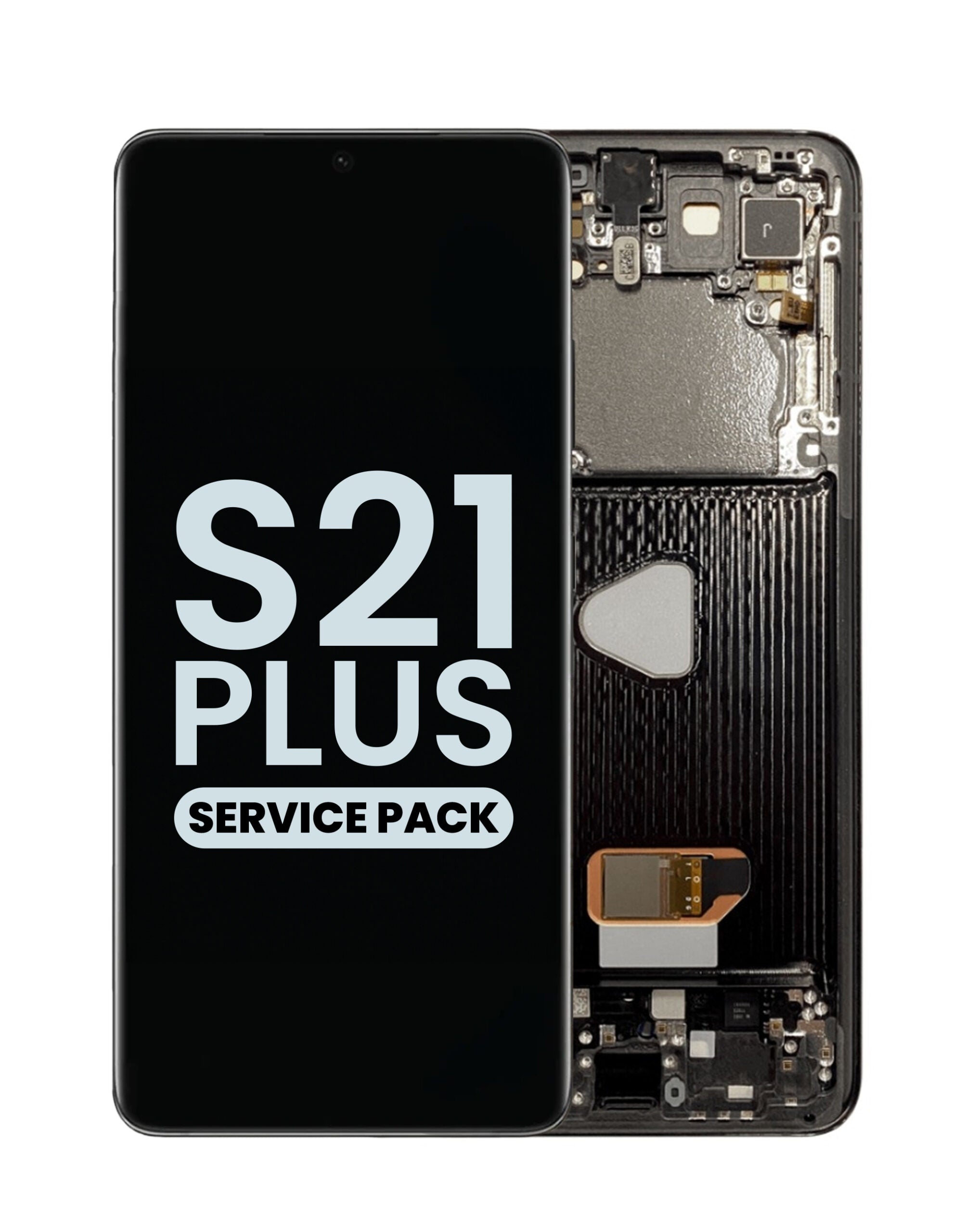 OLED Assembly with Frame for Galaxy S21 Plus (G996) (PHANTOM BLACK) (Service Pack) image 0