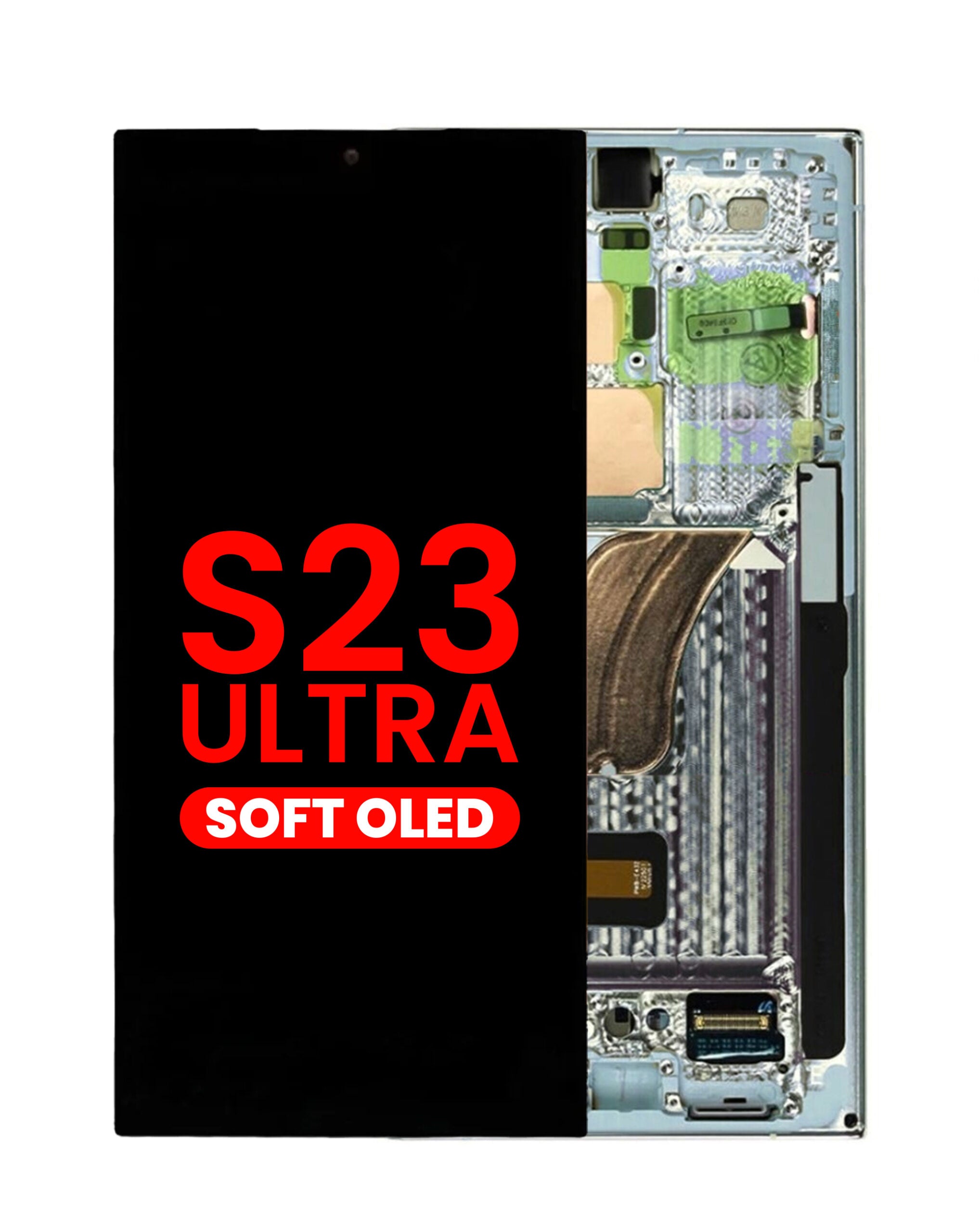 OLED Assembly with Frame for Galaxy S23 Ultra (S918) (SKY BLUE) (Aftermarket OLED) image 0