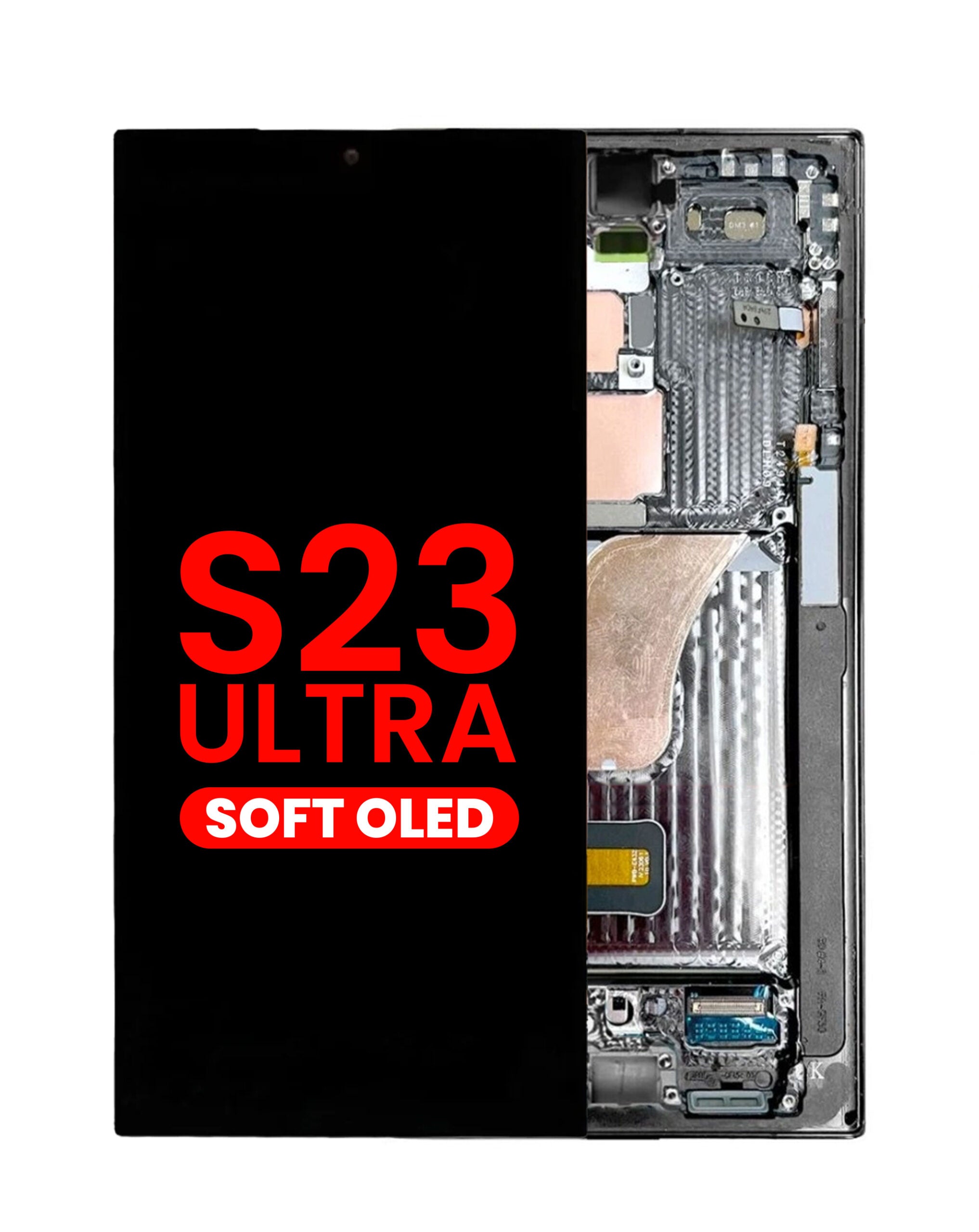 OLED Assembly with Frame for Galaxy S23 Ultra (S918) (GRAPHITE) (Aftermarket OLED) image 0