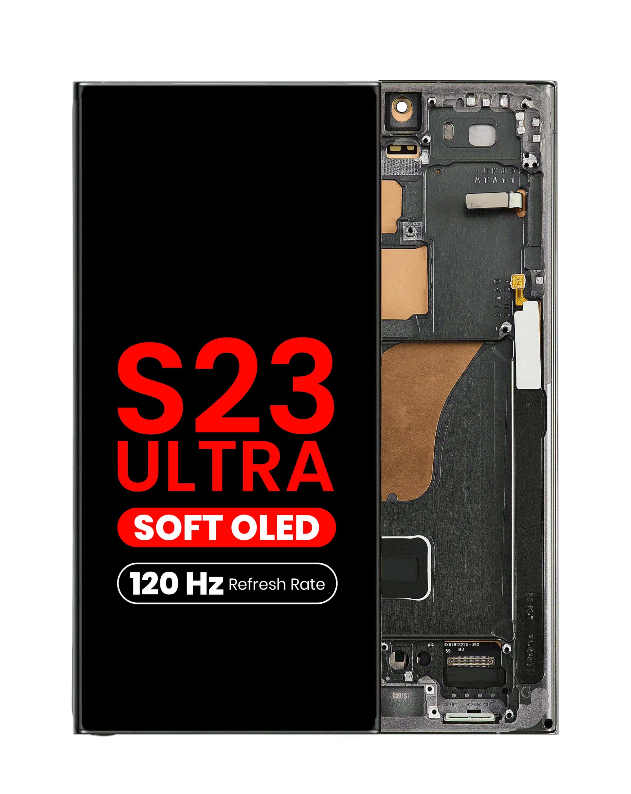 OLED Assembly with Frame for Galaxy S23 Ultra (S918) (GREEN) (Aftermarket Pro Soft Oled / 120HZ) image 0