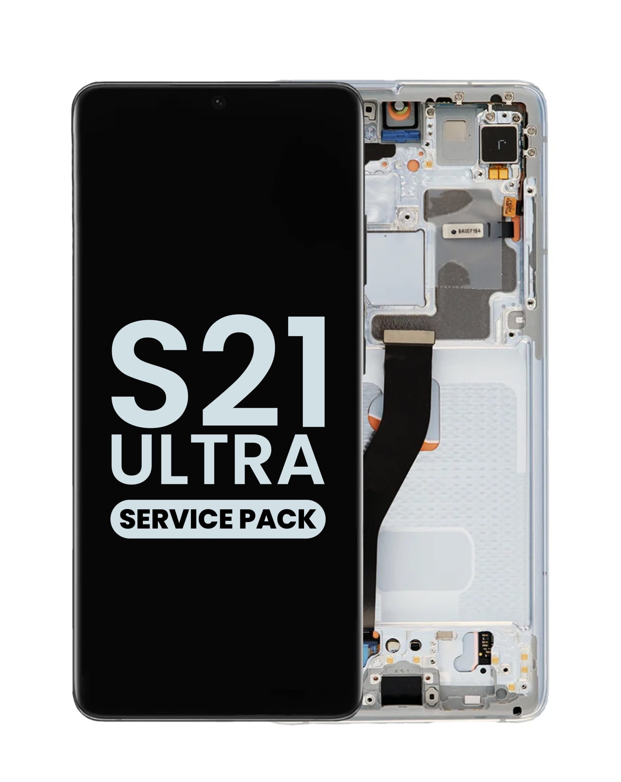 OLED Assembly with Frame for Galaxy S21 Ultra (G998) (PHANTOM SILVER) (Service Pack) image 0