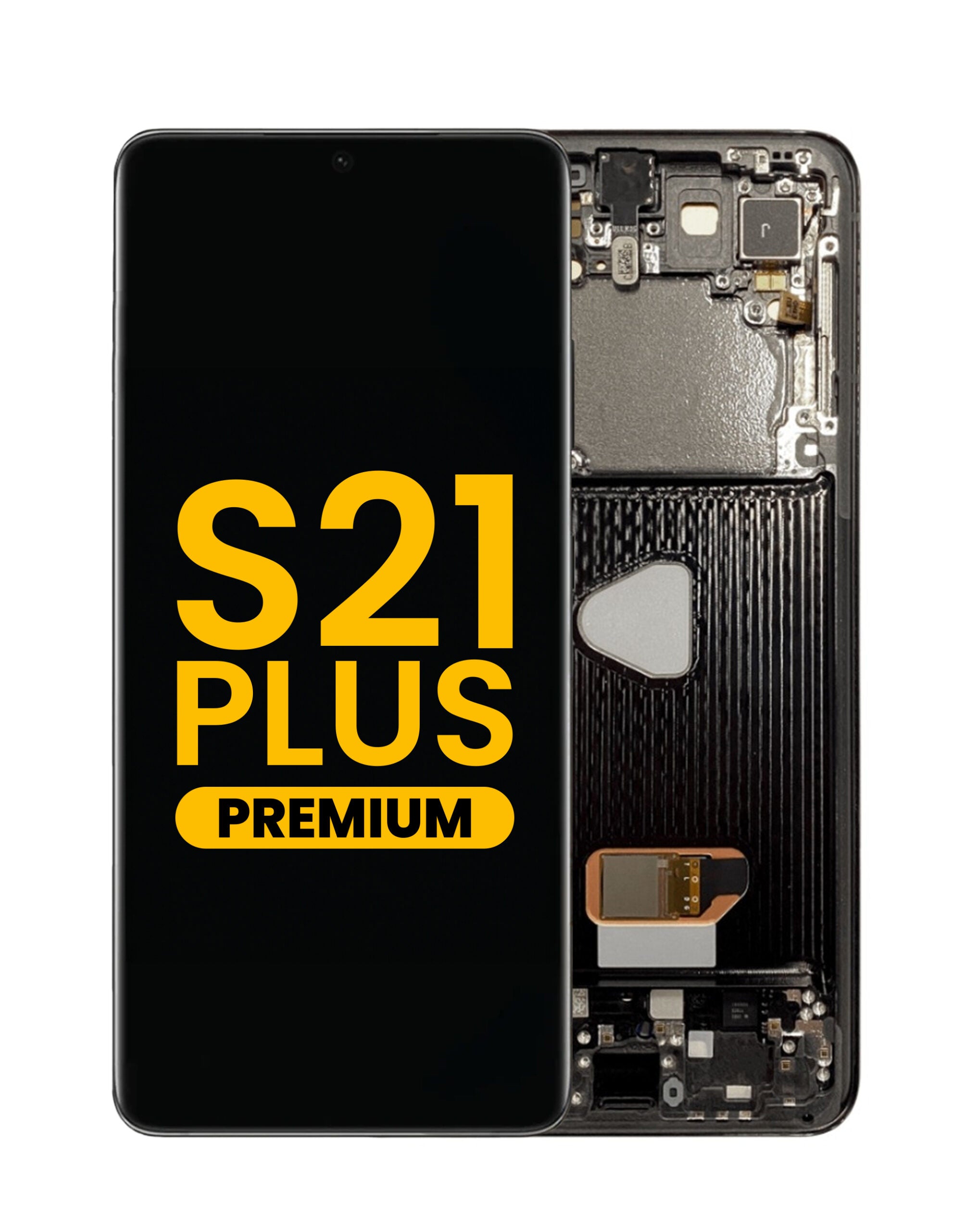 OLED Assembly with Frame for Galaxy S21 Plus 5G (G996) (PHANTOM BLACK) (Premium) image 0